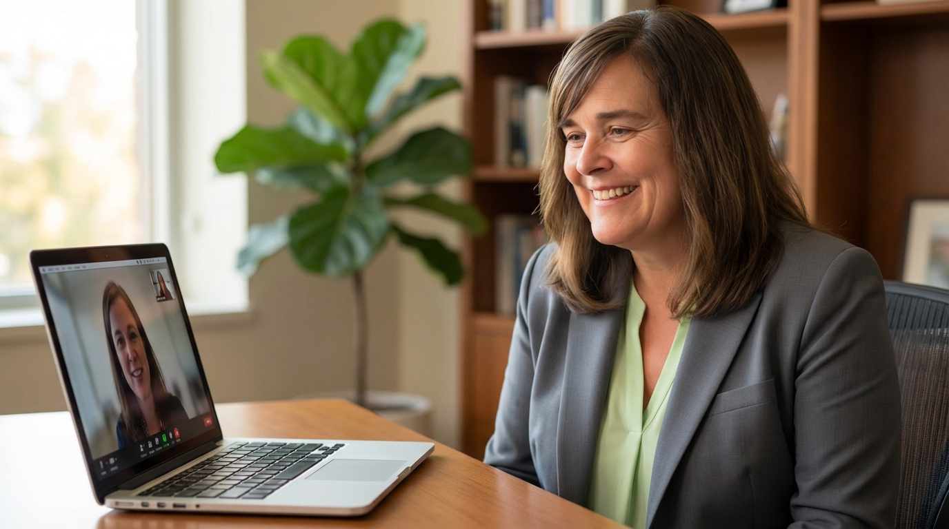 Dr. Novotny offering video therapy sessions